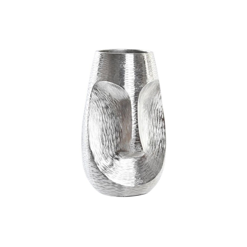 Vase DKD Home Decor Visage Argenté Aluminium Moderne (19 x 19 x 31 cm) - Article pour la maison à prix grossiste