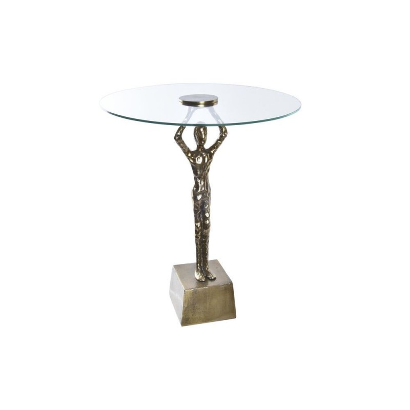Table d'appoint DKD Home Decor Verre Doré Aluminium Homme (46 x 46 x 57 cm) à prix de gros - Article pour la maison à prix grossiste