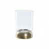 Candleholder DKD Home Decor Verre Doré Aluminium (14 x 14 x 21 cm) - Article for the home at wholesale prices