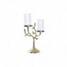 Candle Pot DKD Home Decor Golden Glass Aluminium Birds (29 x 15 x 48 cm) - Article for the home at wholesale prices