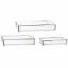 DKD Home Decor Transparent Glass Metal Tray Set (31 x 18 x 5.5 cm) - Article for the home at wholesale prices
