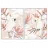 Cadre DKD Home Decor Oiseau Perroquet Tropical (100 x 4 x 140 cm) (2 Unités) - Article pour la maison à prix grossiste