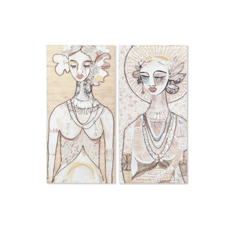 Cadre DKD Home Decor Femme Colonial (60 x 3,7 x 120 cm) (2 Unités) à prix de gros - Article pour la maison à prix grossiste