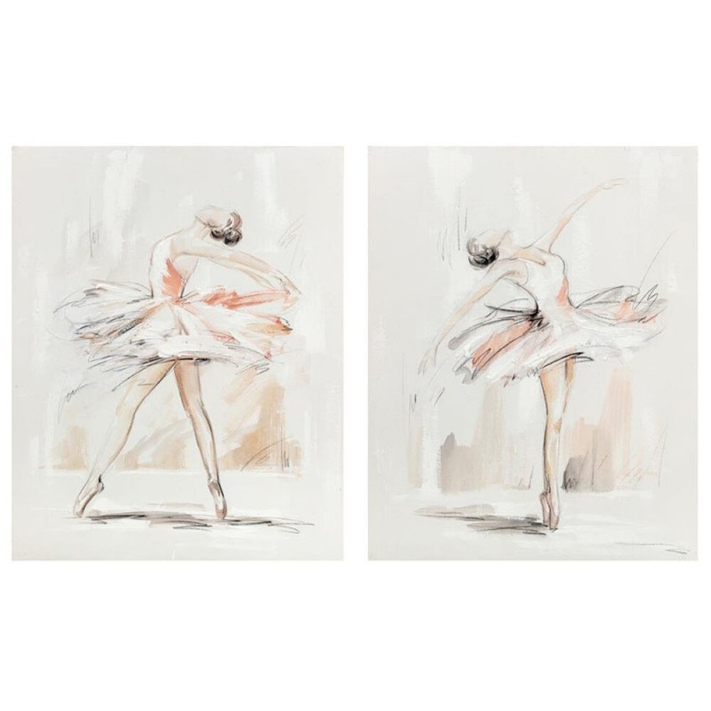 Cadre DKD Home Decor Ballerine (80 x 3,7 x 100 cm) (2 Unités) - Article pour la maison à prix de gros