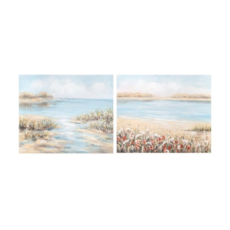 Frame DKD Home Decor Mediterranean Beach (100 x 3.7 x 80 cm) (2 Units) - Article for the home at wholesale prices
