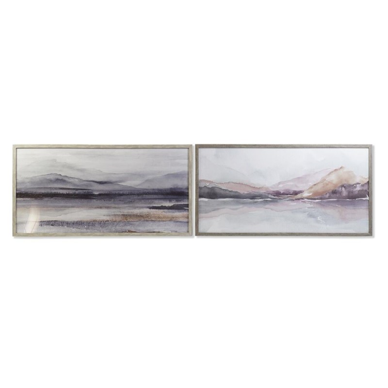 Cadre DKD Home Decor Montagne Moderne (124 x 4,5 x 64 cm) (2 Unités) - Article pour la maison à prix de gros