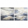 Cadre DKD Home Decor Abstrait Moderne (100 x 3,5 x 100 cm) (2 Unités) - Article pour la maison à prix de gros