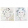 Frame DKD Home Decor Woman (100 x 3.5 x 100 cm) (2 Units) - Article for the home at wholesale prices