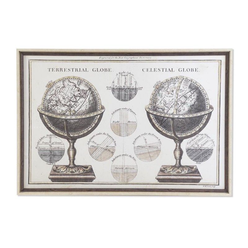 DKD Home Decor Mappemonde frame (95 x 3 x 65 cm) - Article for the home at wholesale prices