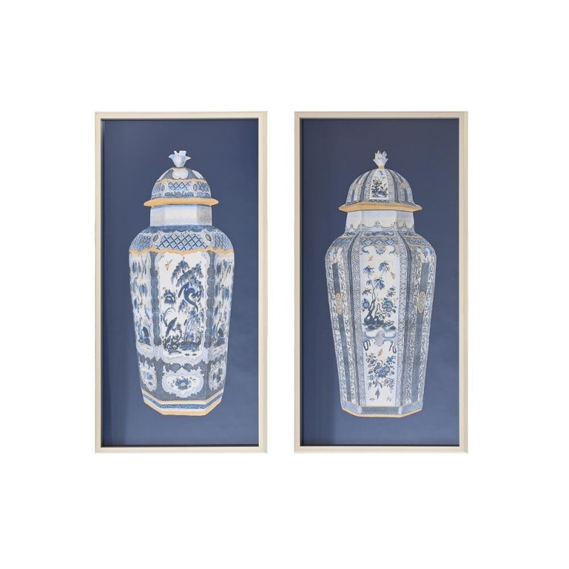 Cadre DKD Home Decor Vase Oriental (53,5 x 3 x 103,8 cm) (2 Unités) - Article pour la maison à prix de gros