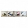 Cadre DKD Home Decor Oiseau Oriental (60 x 2,5 x 60 cm) (4 Unités) - Article pour la maison à prix de gros