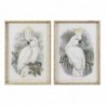 Cadre DKD Home Decor Colonial Oiseau (50 x 2,8 x 70 cm) (2 Unités) - Article pour la maison à prix de gros