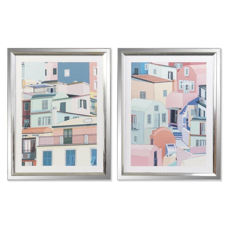 Cadre DKD Home Decor Maisons (69 x 3 x 89 cm) (2 Unités) - Article pour la maison à prix grossiste