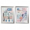 Cadre DKD Home Decor Maisons (69 x 3 x 89 cm) (2 Unités) - Article pour la maison à prix grossiste Cadre DKD Home Decor Maisons (69 x 3 x 89 cm) (2 Unités) - Article pour la maison à prix grossiste
