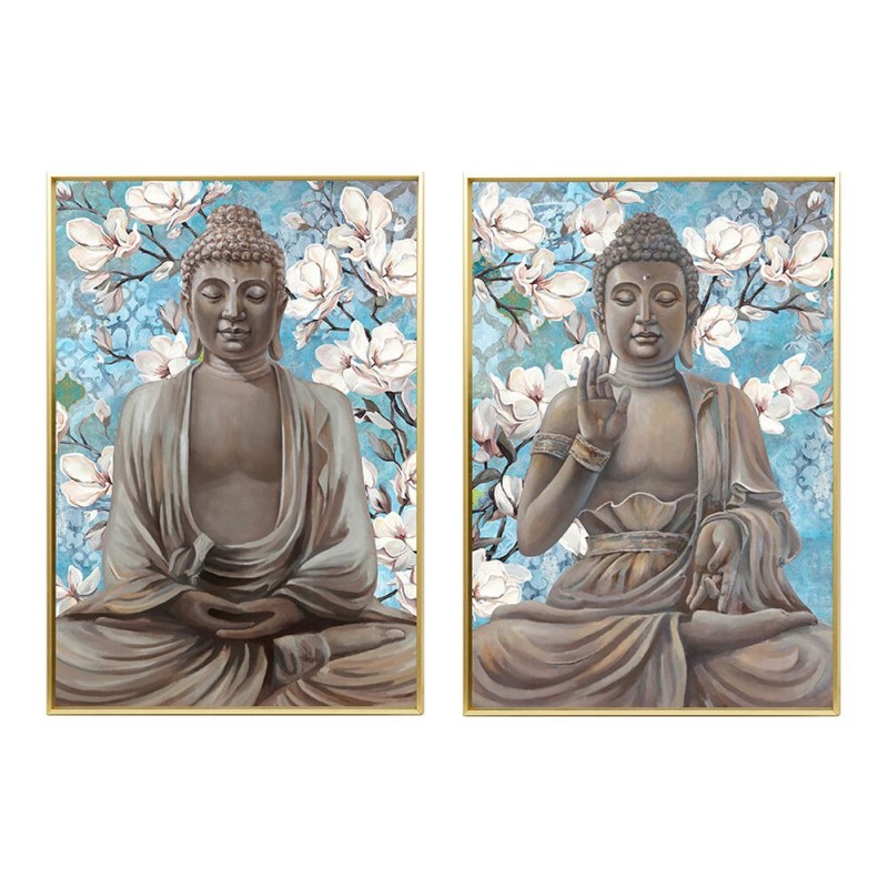 Cadre DKD Home Decor Buda Oriental (51,5 x 3,5 x 71,5 cm) (2 Unités) - Article pour la maison à prix de gros