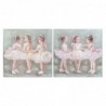 Cadre DKD Home Decor Ballet (80 x 3 x 80 cm) (2 Unités) - Article pour la maison à prix grossiste