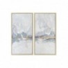 Jeu de 2 tableaux DKD Home Decor Abstrait (120 x 4 x 120 cm) - Article pour la maison à prix de gros