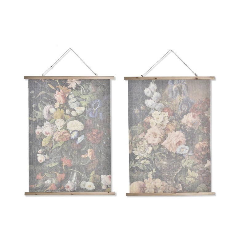 Cadre DKD Home Decor Fleurs (2 Unités) à prix grossiste - Article pour la maison à prix de gros