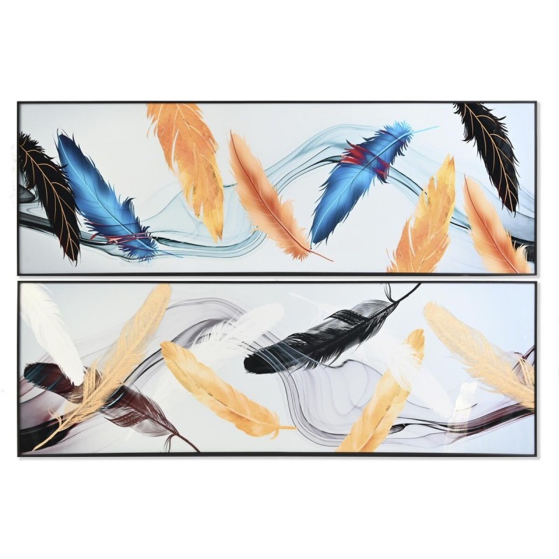 Frame DKD Home Decor Feathers (180 x 3 x 60 cm) (2 Units) - Article for the home at wholesale prices