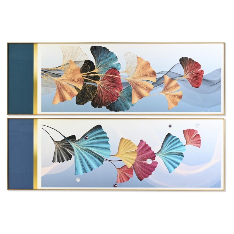 Cadre DKD Home Decor Volets Moderne Feuille d'une plante (180 x 3 x 60 cm) (2 Unités) - Article pour la maison à prix de gros
