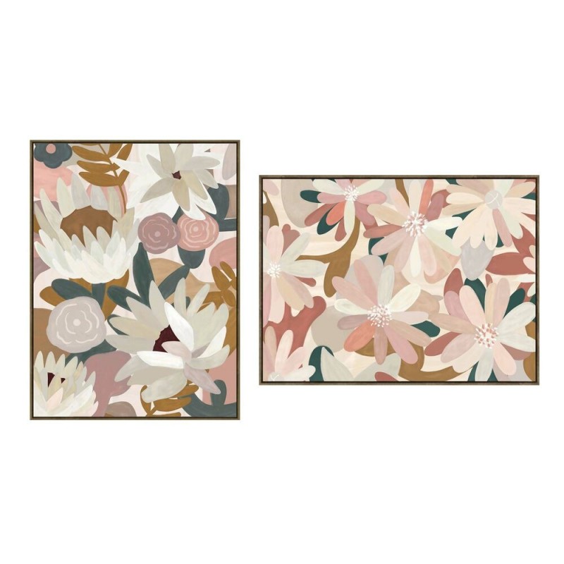 Frame DKD Home Decor Flowers (90 x 4 x 120 cm) (2 Units) - Article for the home at wholesale prices