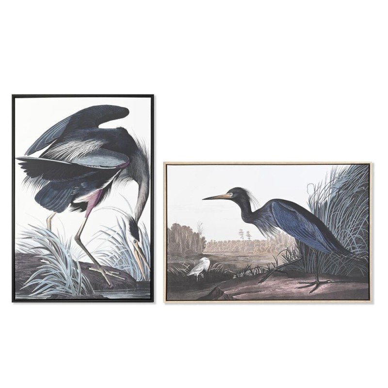 Cadre DKD Home Decor Oiseau Oriental (63 x 4 x 93 cm) (2 Unités) - Article pour la maison à prix de gros