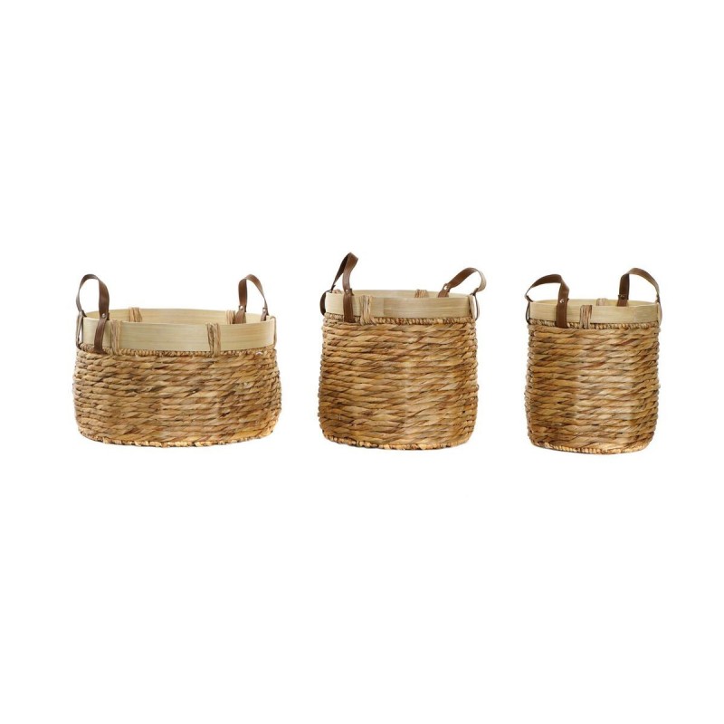 Set de basket DKD Home Decor Bambou Tropical (40 x 40 x 24 cm) à prix de gros - Article pour la maison à prix grossiste
