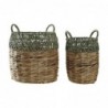 DKD Home Decor Rattan basketball set (33 x 33 x 40 cm) - Article for the home at wholesale prices