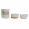 DKD Home Decor Cotton basketball set (36 x 26 x 42 cm) - Article for the home at wholesale prices