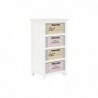 Drawer chest DKD Home Decor Grey Beige Pink White Child paulownia wood (40 x 29 x 73.5 cm) - Article for the home at wholesale prices