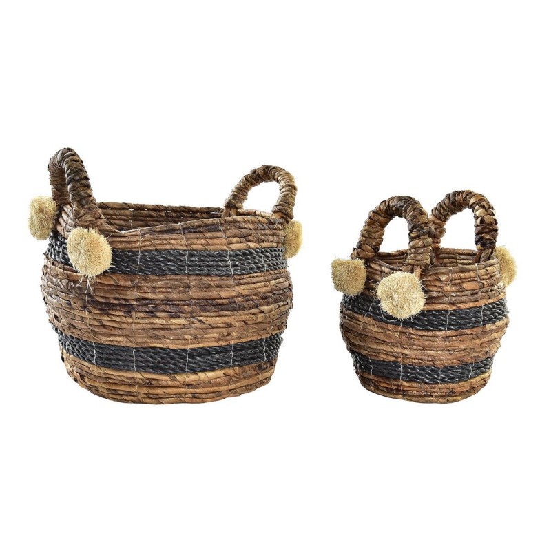 Set de basket DKD Home Decor Colonial Fibre (31 x 31 x 33 cm) - Article pour la maison à prix de gros