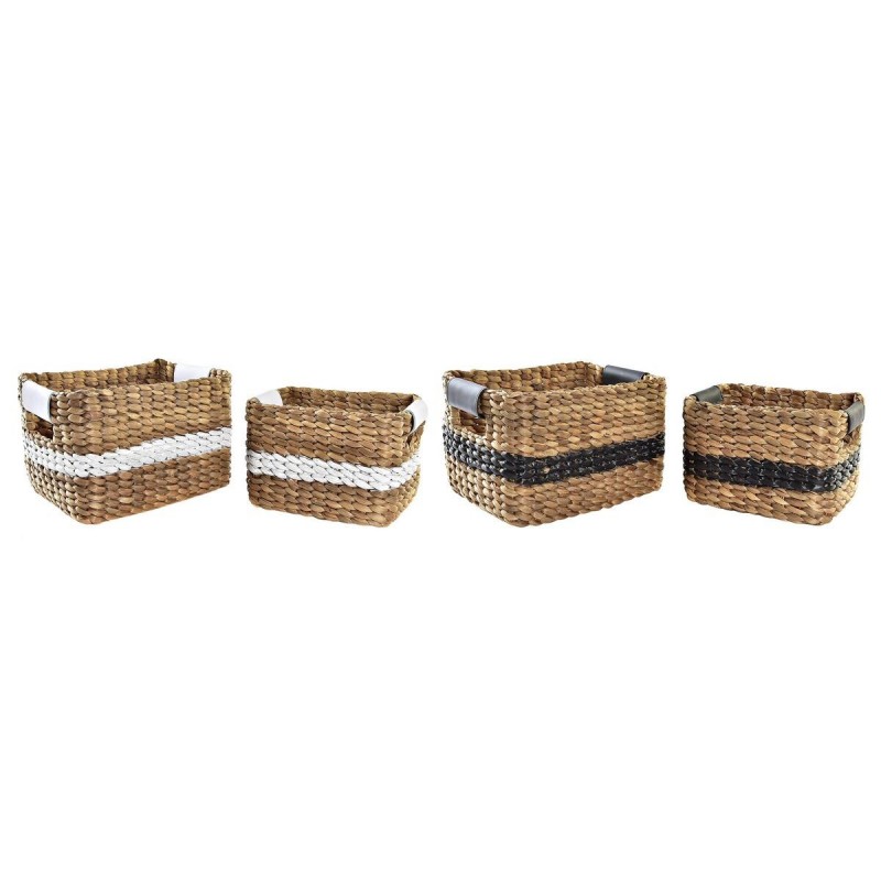 DKD Home Decor Colonial PU Fibre basketball set (32 x 25 x 20 cm) (2 Units) - Article for the home at wholesale prices