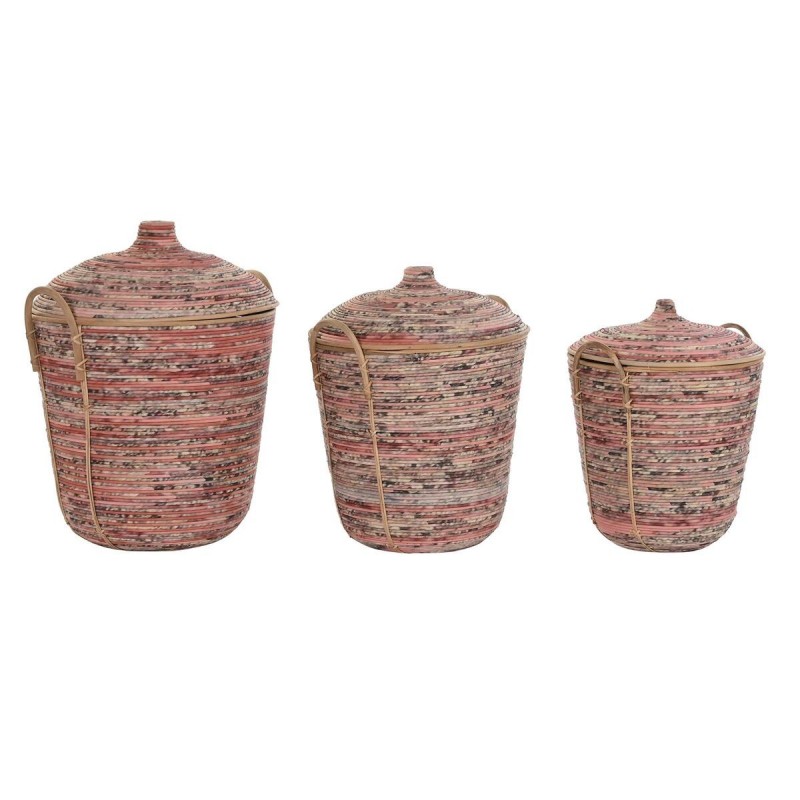 Set de basket DKD Home Decor Rotin (51 x 51 x 67 cm) à prix de gros - Article pour la maison à prix grossiste