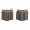 DKD Home Decor Jute Basket (40 x 40 x 48 cm) (2 Units) - Article for the home at wholesale prices
