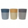 Clothes hamper DKD Home Decor Pied de coq Polyester (40 x 40 x 60 cm) (3 Units) - Article for the home at wholesale prices
