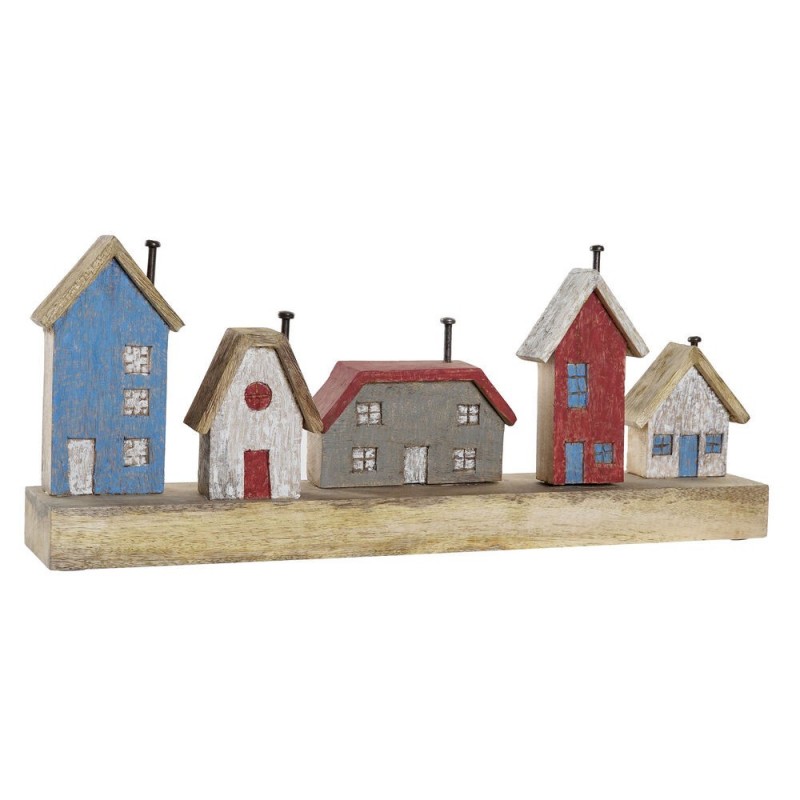 Decorative Figure DKD Home Decor Multicolor Iron Houses (60 x 10 x 24 cm) - Article for the home at wholesale prices