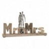 Figurine Décorative DKD Home Decor Mr & Mrs Argenté Aluminium (51 x 7,5 x 28 cm) - Article pour la maison à prix de gros