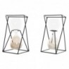 Hourglass DKD Home Decor Black Glass Metal (14 x 14 x 19 cm) (2 Units) - Article for the home at wholesale prices