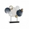 Figurine Décorative DKD Home Decor Bleu Doré Métal Blanc Cercles (62 x 8,3 x 53,3 cm) - Article pour la maison à prix grossiste