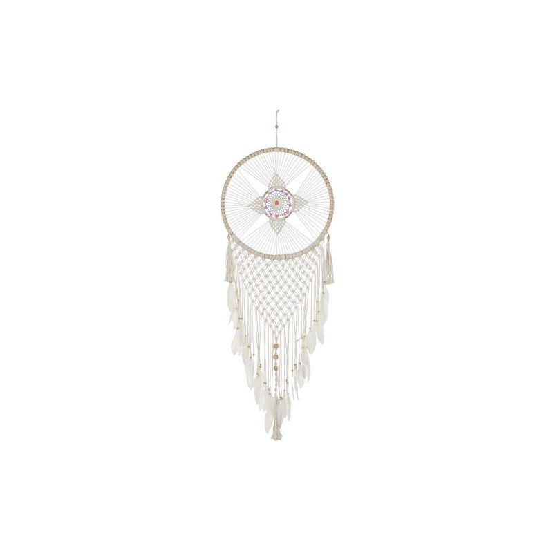 Dreamcatcher DKD Home Decor Feathers Cotton White Rattan Boho (52 x 1 x 145 cm) (1) - Article for the home at wholesale prices
