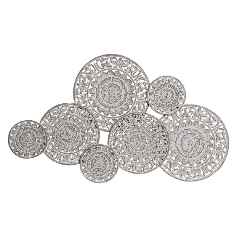 Décoration murale DKD Home Decor Bois de manguier Tropical Cercles (108 x 3,5 x 64 cm) - Article pour la maison à prix de gros
