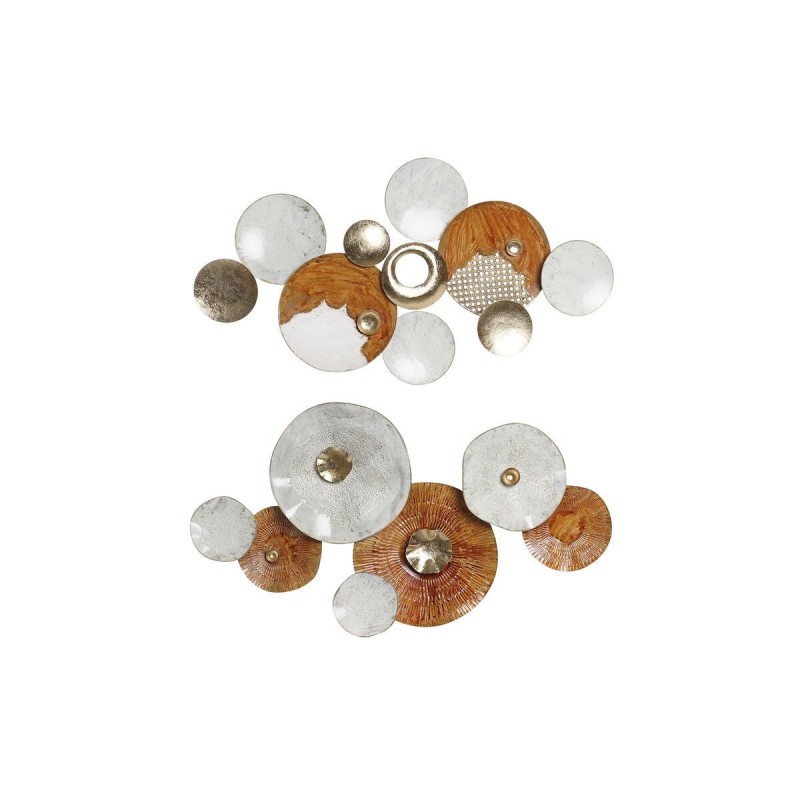 Wall decor DKD Home Decor Metal Terracotta White Circles (91 x 5 x 50 cm) (2 Units) - Article for the home at wholesale prices