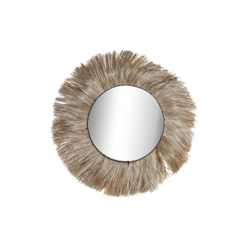 Wall mirror DKD Home Decor Verre Naturel Jute (64 x 3 x 64 cm) - Article for the home at wholesale prices