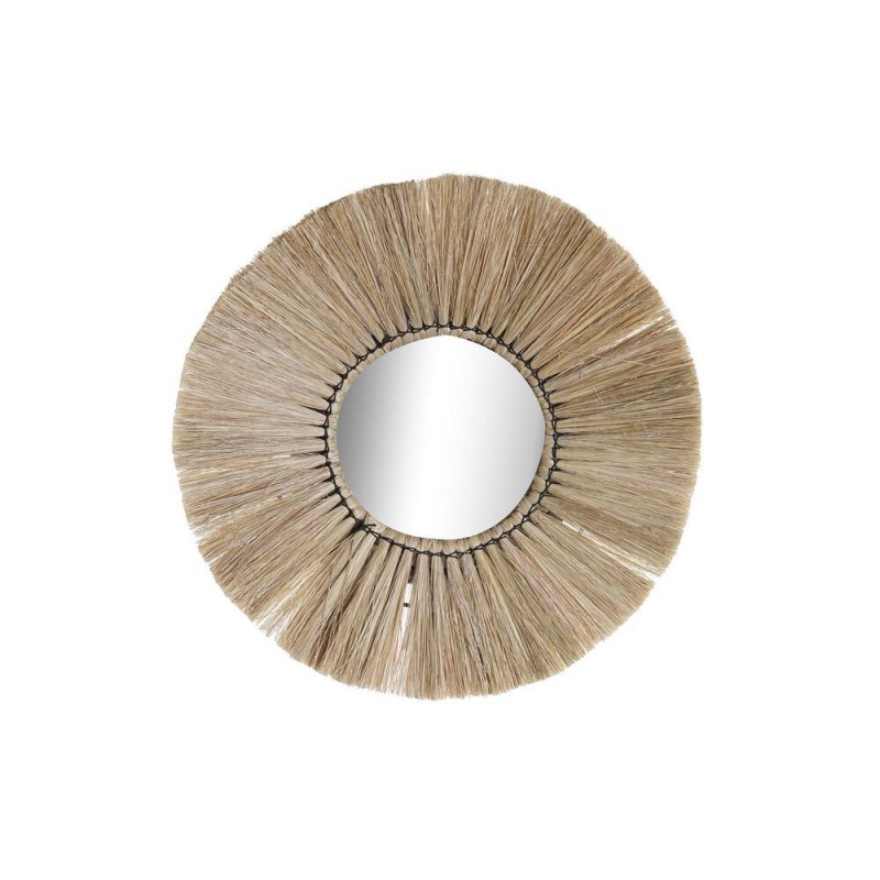 Wall mirror DKD Home Decor Verre Naturel Jute (45 x 3 x 45 cm) - Article for the home at wholesale prices
