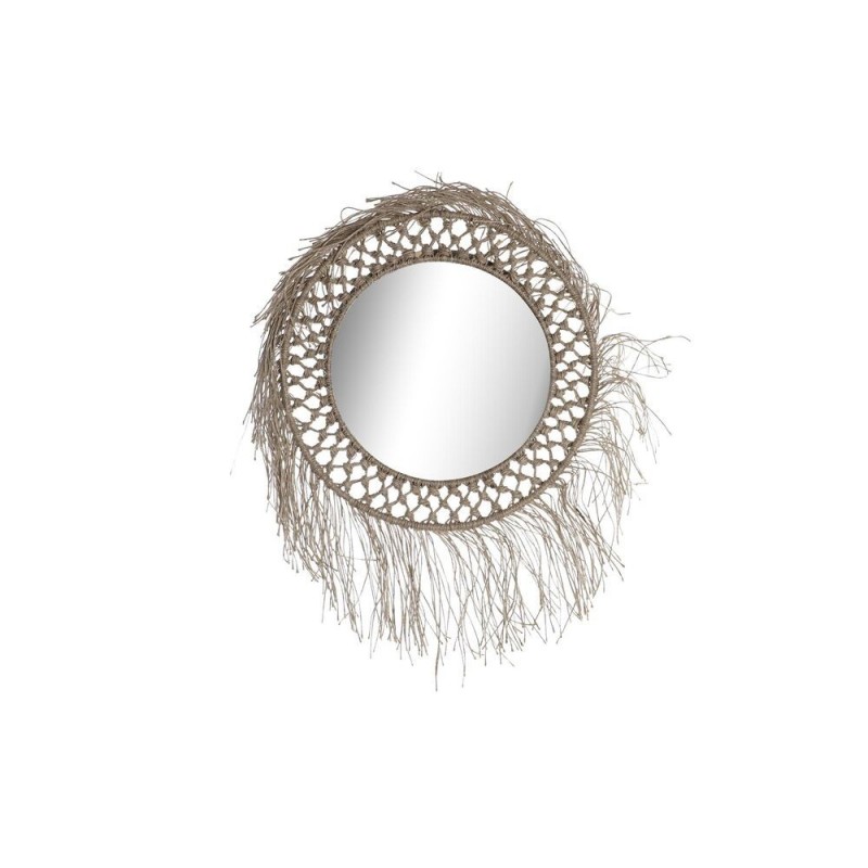Miroir mural DKD Home Decor Verre Naturel Corde (60 x 4 x 60 cm) - Article pour la maison à prix grossiste