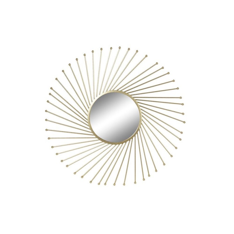 Miroir mural DKD Home Decor Miroir Doré Métal (84 x 2,5 x 84 cm) à prix grossiste - Article pour la maison à prix de gros