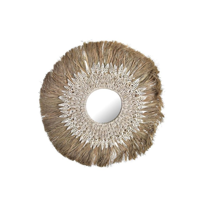 Wall mirror DKD Home Decor Naturel Blanc Coquillages (55 x 2.5 x 55 cm) - Article for the home at wholesale prices