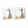 Miroir mural DKD Home Decor Miroir Naturel MDF Blanc 2 Unités Cottage (25 x 4 x 25 cm) - Article pour la maison à prix grossiste