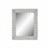 Wall mirror DKD Home Decor Glass MDF White wicker Cottage (53 x 63 x 4 cm) (53.5 x 4 x 62.5 cm) - Article for the home at wholesale prices