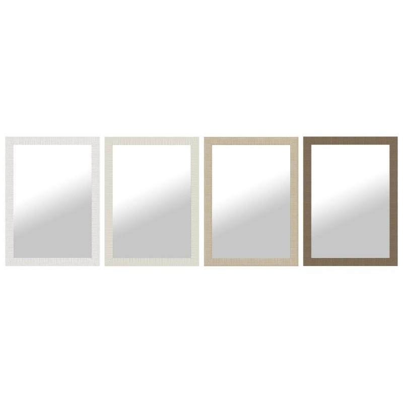 Miroir mural DKD Home Decor Verre Noir Marron Gris foncé Ivoire PS Traditionnel 4 Unités (70 x 2 x 97 cm) à prix de gros - Article pour la maison à prix grossiste